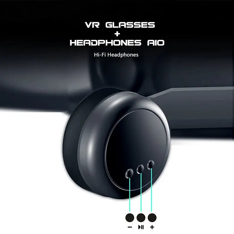 3D VR Headset Smart Virtual Reality Glasses Helmet for Smartphones Phone Lenses Headphones 7 Inches Binoculars Goggles Devices by All Mart Bristol Ltd