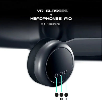 3D VR Headset Smart Virtual Reality Glasses Helmet for Smartphones Phone Lenses Headphones 7 Inches Binoculars Goggles Devices by All Mart Bristol Ltd
