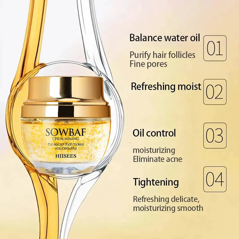 24K Gold Snail Collagen Face Cream Moisturizing Skincare Essential Brightening Anti- Aging Wrinkle Whitening Face Skin Care 50ml by All Mart Bristol Ltd