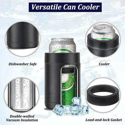 12oz Drink Can Bottle Holder 3 in 1 Stainless Steel Beer Tank with Opener Double Wall Vacuum Insulated Bottle Drink Vacuum Flask by All Mart Bristol Ltd