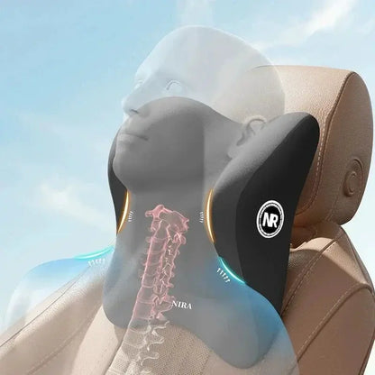 Memory Foam Car Universal Headrest Lumbar Cushion Back Cushion Lumbar Pillow Car Comfort Neck Pillow Car General Accessories by All Mart Bristol Ltd