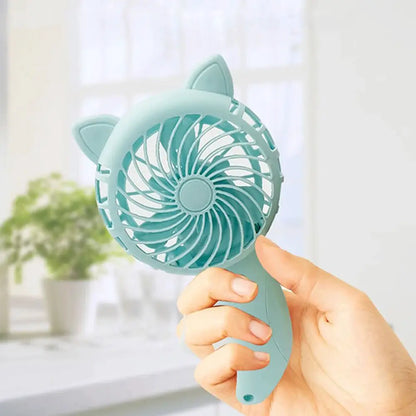 3 Colors Portable Handheld Fan Hand Pressure Fan Mini Portable Fan Without Battery Household Cute Fan Cooling Cartoon Held Fan by All Mart Bristol Ltd