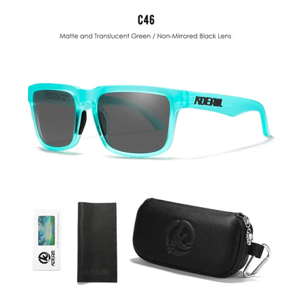 KDEAM Men's Polarized Sunglasses Square Casual Outdoors Sun Glasses Women Unisex Sunglass For Couple With Zipper Case by All Mart Bristol Ltd