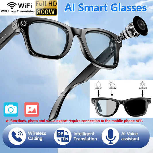 2025 New Upgrade Smart Glasses With Camera Video Recording AI Photo Recognition Bluetooth Call Translation Voice Sunglasses Men by All Mart Bristol Ltd
