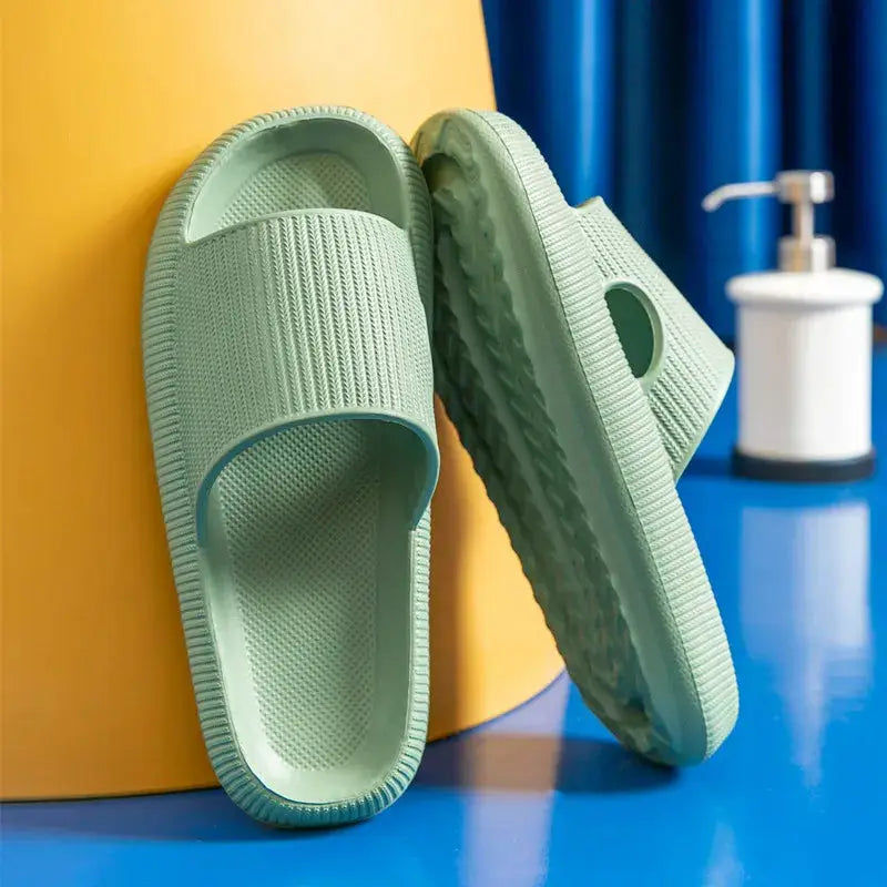 Women Thick Platform Cloud Slippers Indoor Home Eva Soft Sole Pillow Slides Sandals Woman 2025 Summer Non Slip Beach Flip Flops by All Mart Bristol Ltd