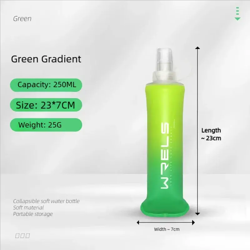 Sport Water Bottle TPU Folding Soft Flask Drink Portable Water Bottle High Flow Running Hiking Bicycle Fitness Water Bag by All Mart Bristol Ltd