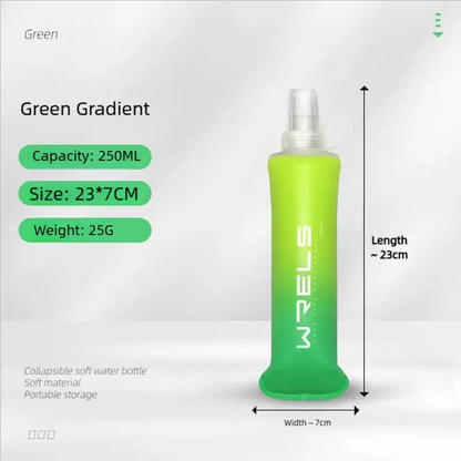 Sport Water Bottle TPU Folding Soft Flask Drink Portable Water Bottle High Flow Running Hiking Bicycle Fitness Water Bag by All Mart Bristol Ltd