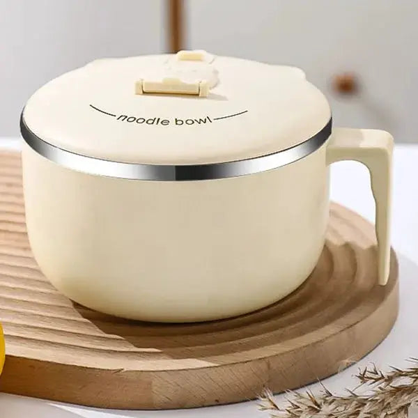 Instant Noodles Bowl 304 Stainless Steel Instant Noodle Cup With Lid Portable Ramen Bowl Food Containers Dish For Ramen by All Mart Bristol Ltd