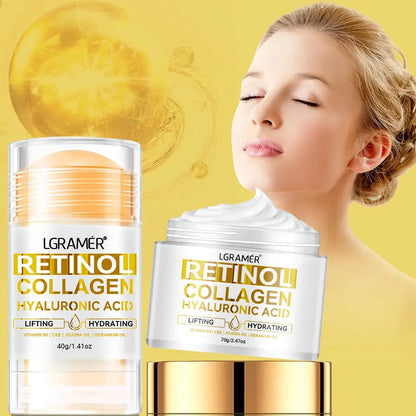 Retinol Collagen Skincare Set Facial NeckChest Moisturizing Firming Cream Bar Rich in Hyaluronic AcidVitamin for All Skin Types by All Mart Bristol Ltd