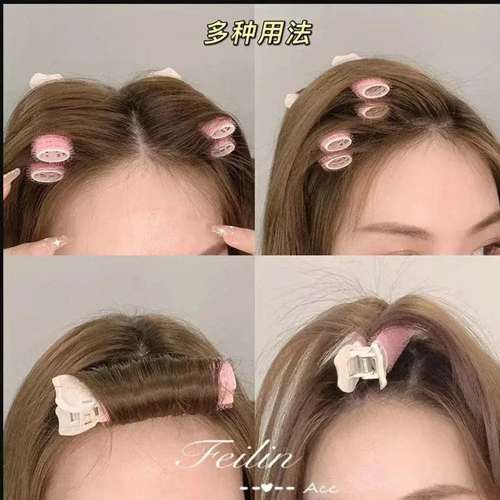 2Pcs Bangs Hair Root Fluffy Hair Clips Lazy Hair Top Styling Curling Barrel Portable Korean Hair Clips Hair Rollers by All Mart Bristol Ltd