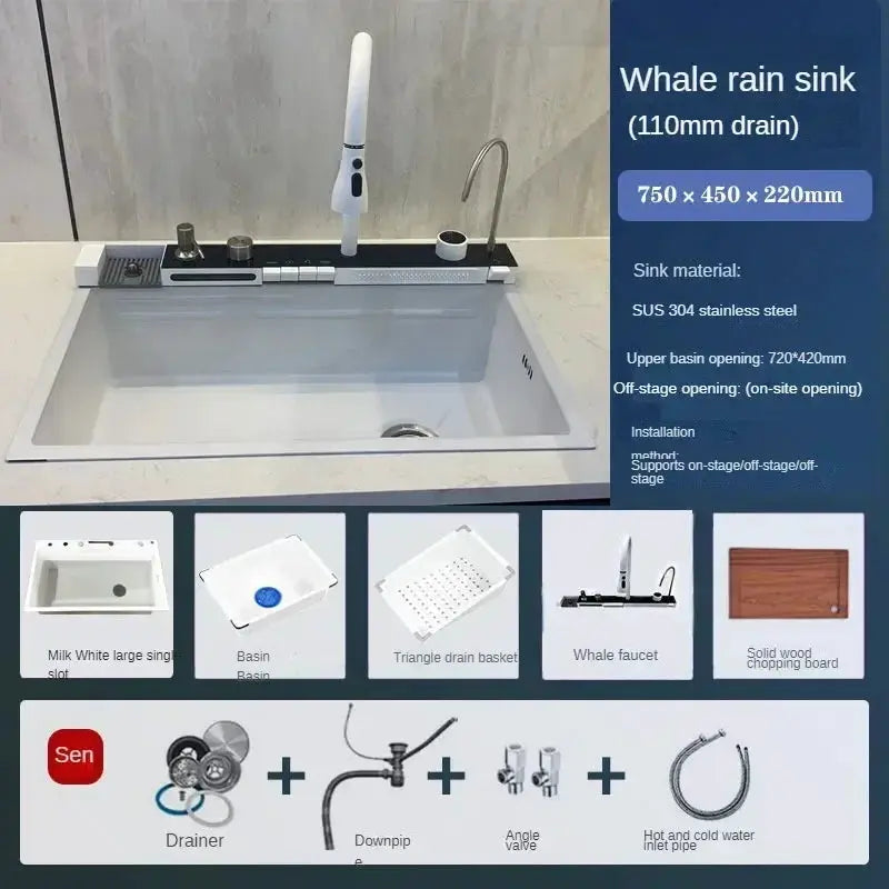 Large Stainless Steel Honeycomb Kitchen Sink Single Basin by All Mart Bristol Ltd