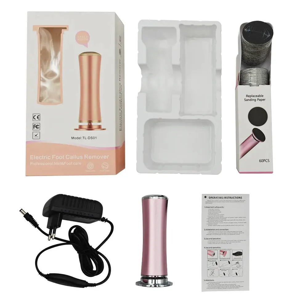 Electric Foot Callus Remover Foot Care File Heels Dead Skin Pedicure Tool Electronic Foot Grinder and Replacement Sandpaper by All Mart Bristol Ltd
