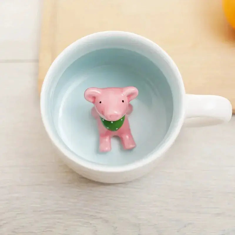 400ML Ceramic Mugs Creative Cute Cartoon Stereo Animal Milk Coffee Cups Couple Cups of Household Drinking Water Supplies by All Mart Bristol Ltd