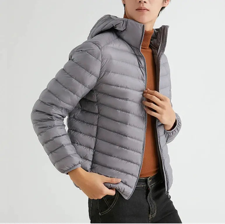 Man 90% Duck Down Hooded Jacket Winter Autumn Coat Men Ultra Light Jackets Warm Outwear Parkas Outdoors Campaign Clothes by All Mart Bristol Ltd