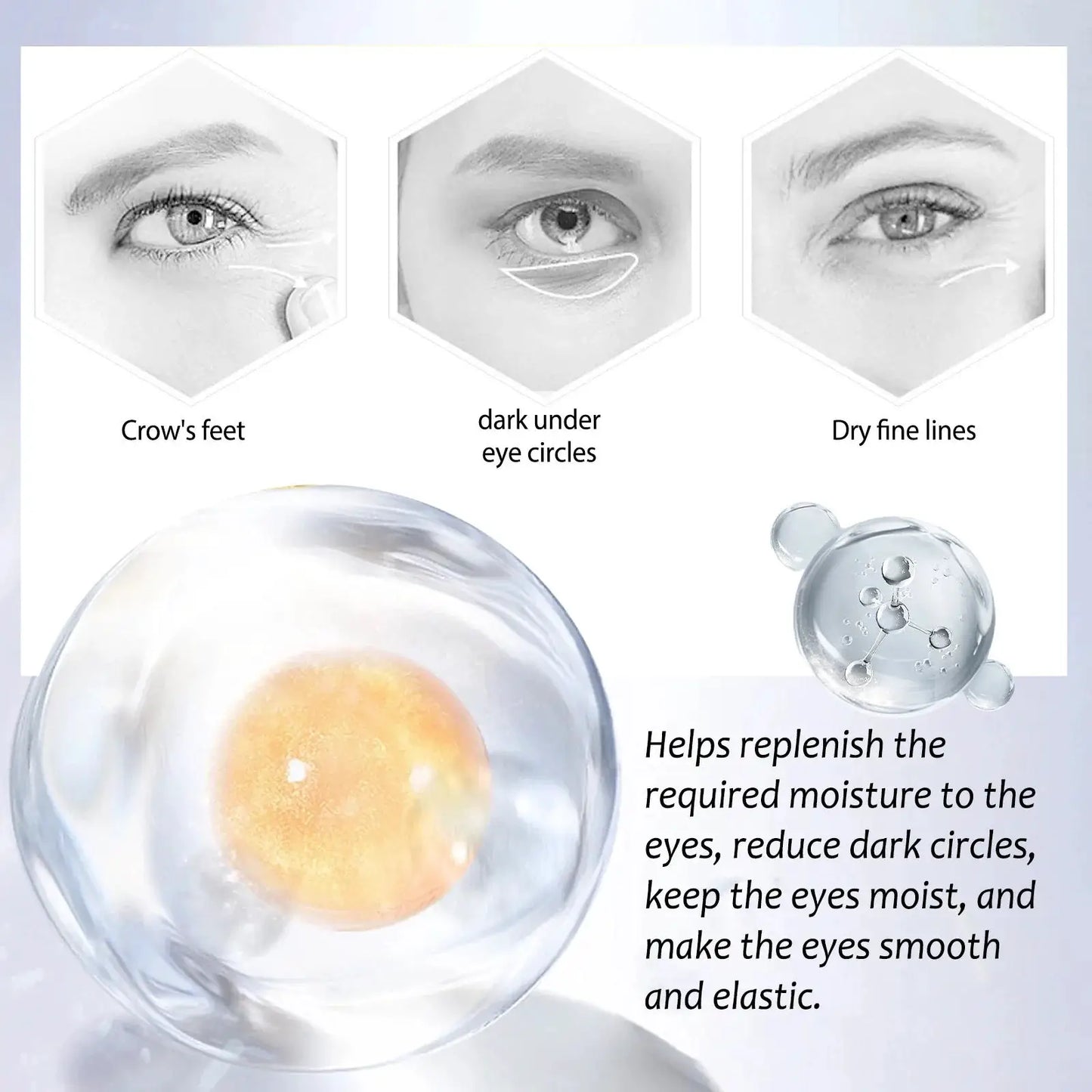 Anti Wrinkle Eye Cream Remove Eye Bags Puffiness Lifting Firming Smooth Skin Care Moisturizing Instant Eye Massage Cream by All Mart Bristol Ltd
