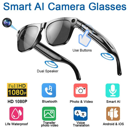 2026 4K HD Color Changing AI Smart Glasses Chat GPT 100MP Camera Bluetooth Call Voice Assistant Control Smart Glasses 2026 New by All Mart Bristol Ltd