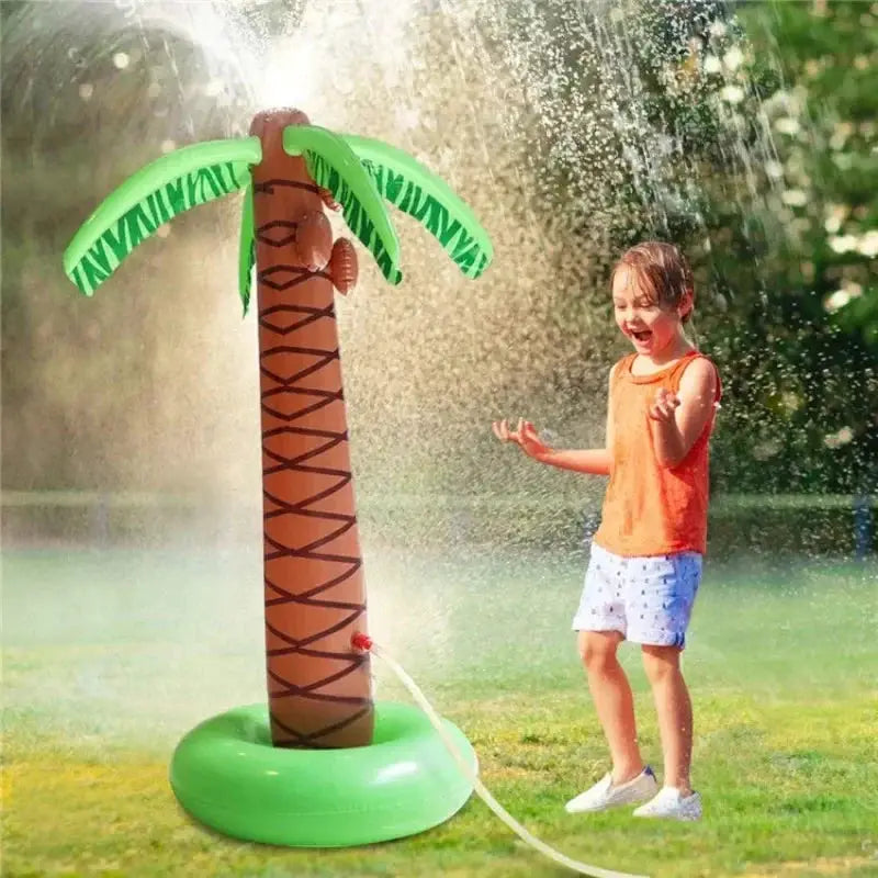 Summer Giant Inflatable Toys Cartoon Coconut Tree Hawaii Beach Swimming Pool Party Spray Sprinkler Inflatable Water Toys by All Mart Bristol Ltd