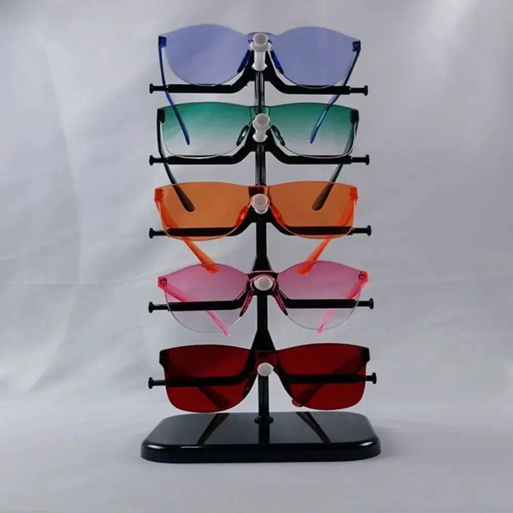 5/10 Pairs Glasses Display Stand Sunglasses Rack Shelf Eyewear Eyeglasses Frame Organizer Show Holder Tray 5 Layer Space Saving by All Mart Bristol Ltd