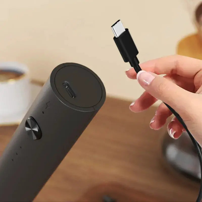 2in1 Milk Frother USB Rechargeable Electric Egg Beater Whisk Coffee Mixer Double Heads Milk Frothers Baking Stirrer Food Blender by All Mart Bristol Ltd