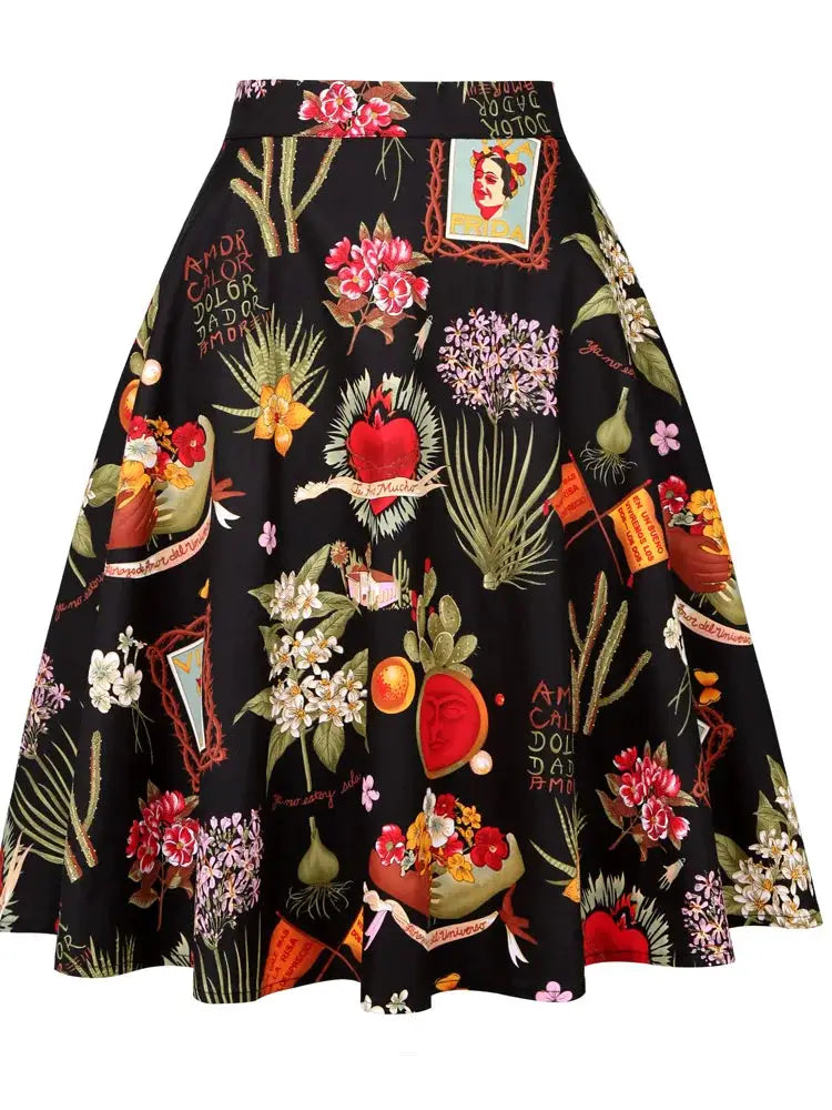 2025 Summer Midi Skirt Runway Vintage Rockabilly Sundress Red Womens Sexy Pinup 50S Cotton Polka Dot Pattern Skater Streetwear by All Mart Bristol Ltd