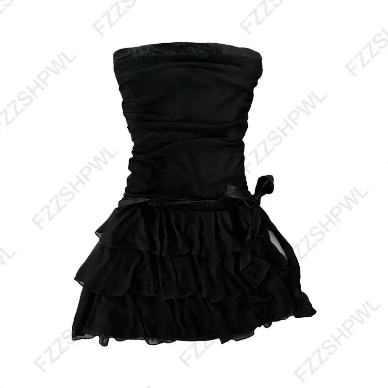 Grunge Punk Gothic Fairycore Emo Girls Dress Sexy Slim Lace Chic Fashion Aesthetic Women's Dresses Harajuku Retro Y2K Streetwear by All Mart Bristol Ltd