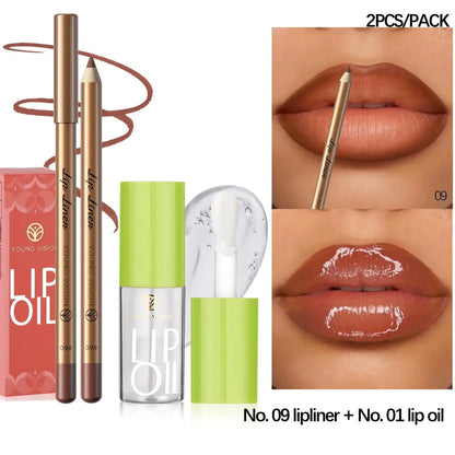 USHAS 12 Color Lip Liner + LIPSTICK Set Easy Coloring Matte Lipstick Long lasting nude red lipstick by All Mart Bristol Ltd