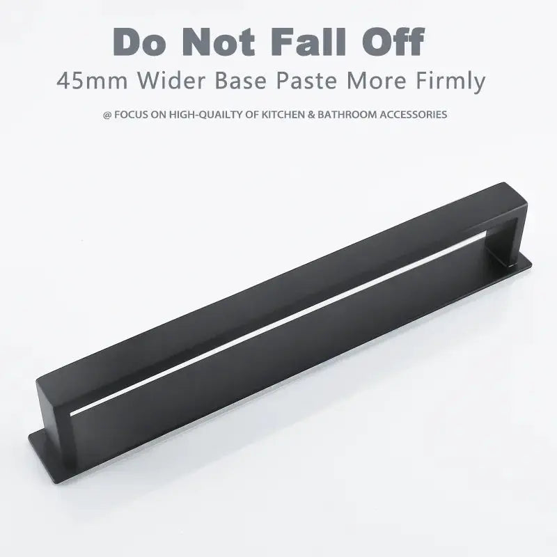 Black Stainless Steel Towel Holder No Drill Wall Shower Towel Shelf Kitchen Towel Hanger Rail Bathroom Towel Rack Self Adhesive by All Mart Bristol Ltd