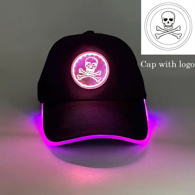 Wholesale Baseball Caps Night Glow Light Cap Boys Girls Fashion Headwear Costumes Accessory Caps Hats by All Mart Bristol Ltd