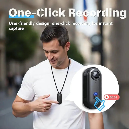 4K HD Mini Vlog Camera with WiFi Wireless Portable Action Body Cam for Sports Travel Photography Pocket Sized Video Recorder by All Mart Bristol Ltd