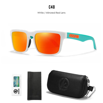 KDEAM Men's Polarized Sunglasses Square Casual Outdoors Sun Glasses Women Unisex Sunglass For Couple With Zipper Case by All Mart Bristol Ltd