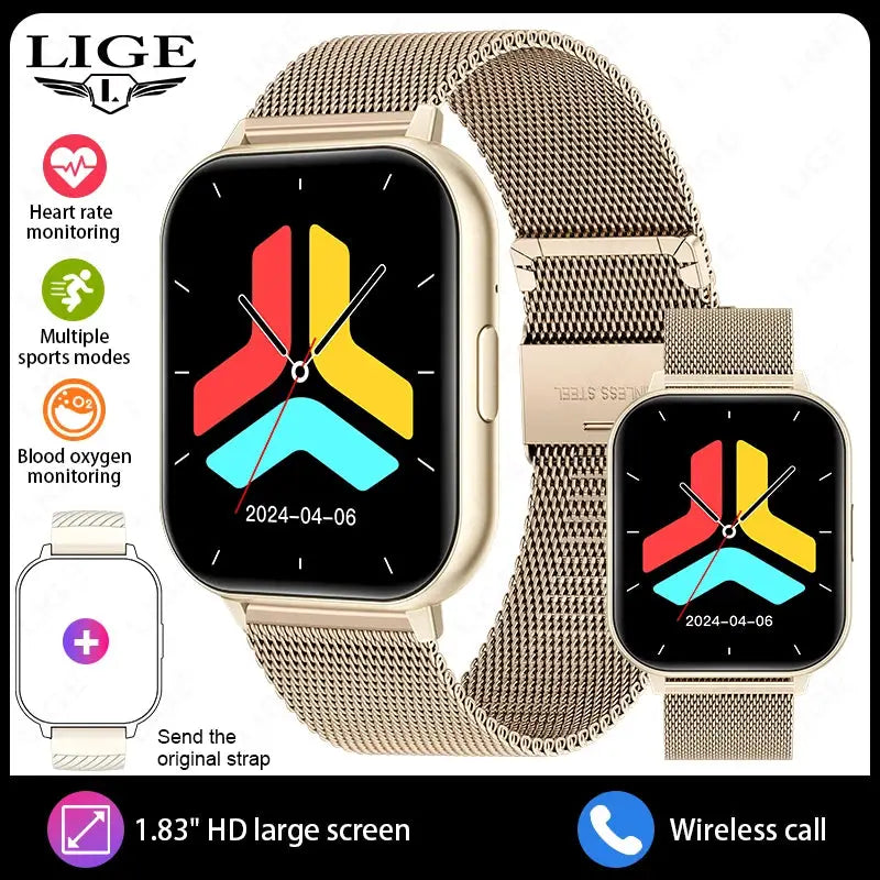 1.83" HD Large Screen 2026 New Smart Watch Bluetooth Call Heart Rate Monitoring Smartwatch Multiple Sport Mode Fitness Bracelet by All Mart Bristol Ltd