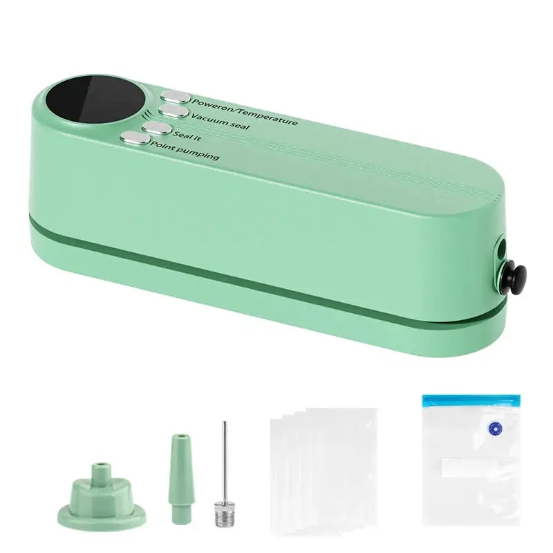Portable Rechargeable Food Vacuum Sealer with Digital Display by All Mart Bristol Ltd