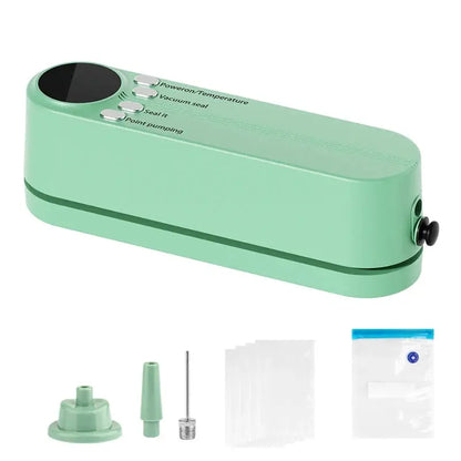 Portable Rechargeable Food Vacuum Sealer with Digital Display by All Mart Bristol Ltd