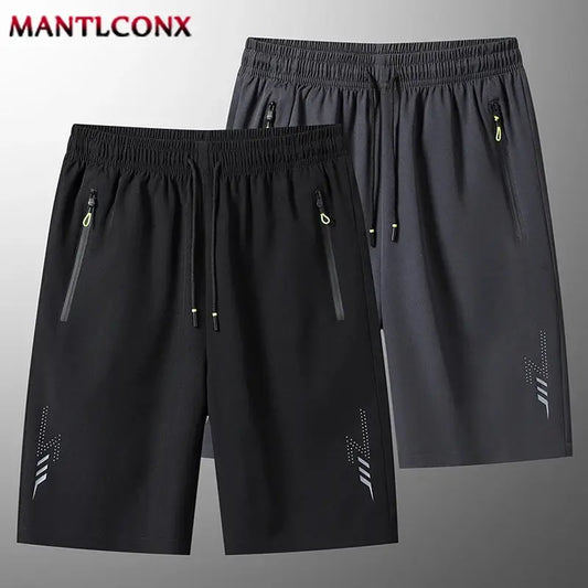 Summer Men's Sport Shorts Cool Sportswear Running Shorts Casual Bottoms Gym Fitness Training Jogging Short Pants Men Black Gray by All Mart Bristol Ltd
