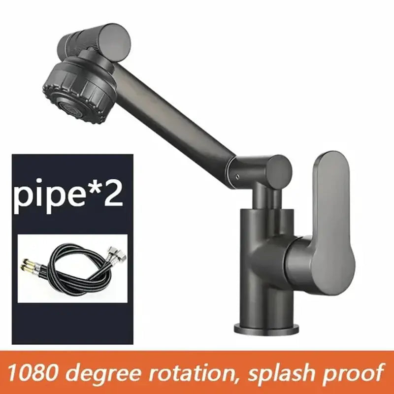 1080° Swivel Kitchen Sink Faucet Bathroom Sink Faucet Basin Faucet Multifunction Cold and Hot Water Tap by All Mart Bristol Ltd