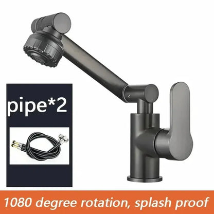 1080° Swivel Kitchen Sink Faucet Bathroom Sink Faucet Basin Faucet Multifunction Cold and Hot Water Tap by All Mart Bristol Ltd