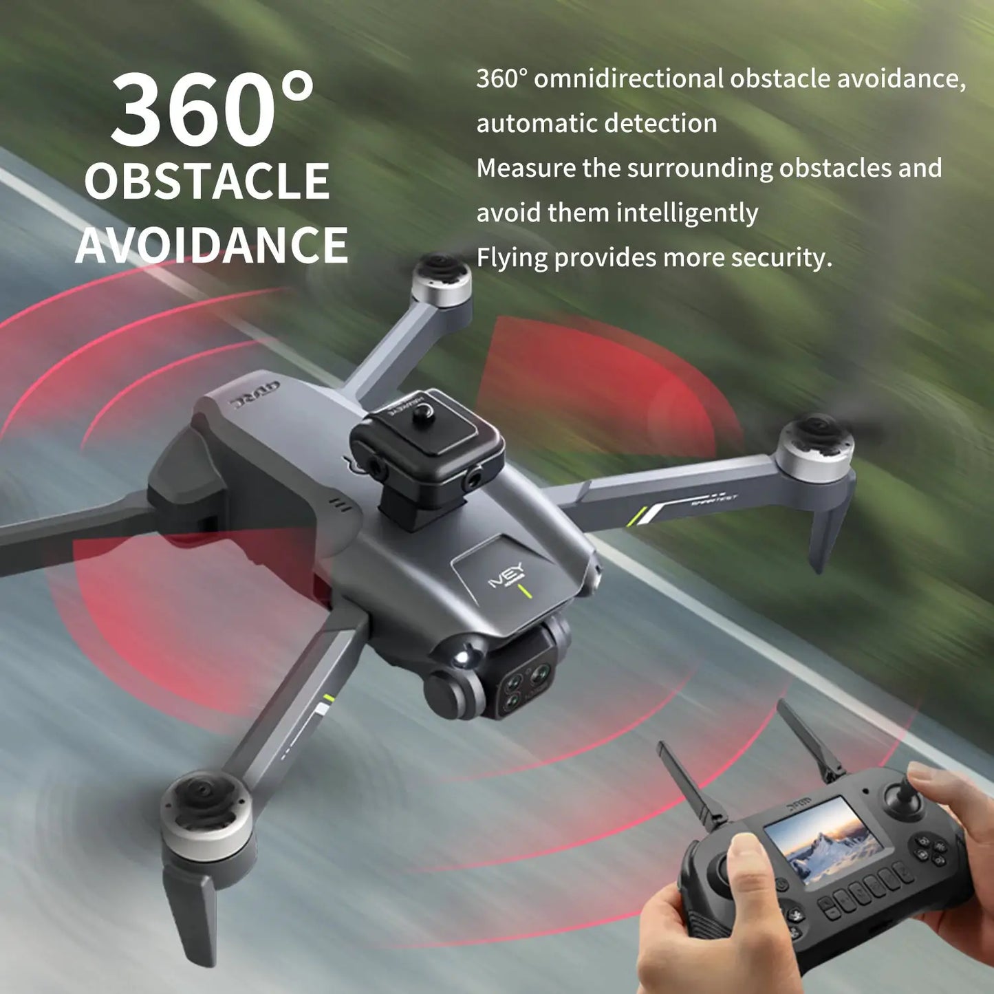 New V28 MAX Drone Professional 8K HD Dual Camera Screen Controlled Brushless Obstacle Avoidance RC Quadcopter Dron Toy 1000M by All Mart Bristol Ltd