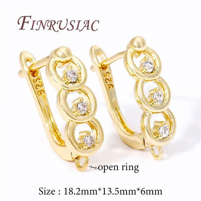 Women's Jewelry 18K Gold Plated Earring Hook Clasp Accessories For Earrings,Earwires Fastener Earring Fixtures Findings For DIY by All Mart Bristol Ltd