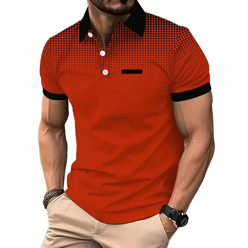 New Summer Men Clothes Short Sleeve Fashion Slim Fit 100% Polyester Polo Shirt Men Business Casual Lapel Golf Polo Shirt by All Mart Bristol Ltd