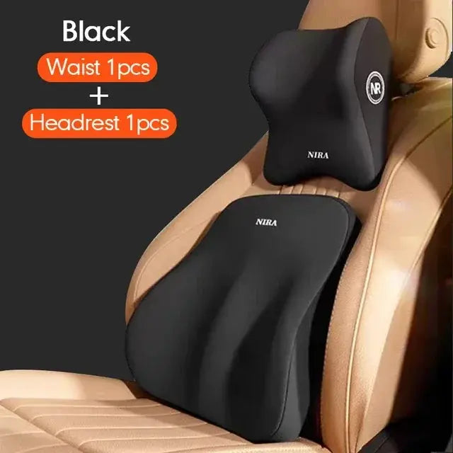 Memory Foam Car Universal Headrest Lumbar Cushion Back Cushion Lumbar Pillow Car Comfort Neck Pillow Car General Accessories by All Mart Bristol Ltd