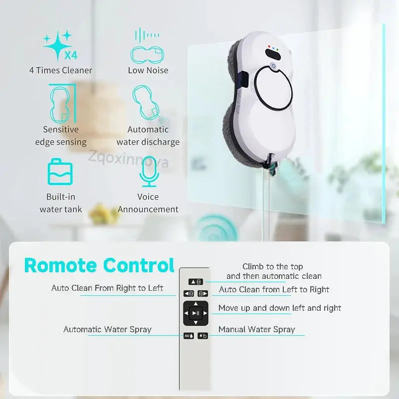 Automatic Smart Robot Window Cleaner with Water Spray by All Mart Bristol Ltd