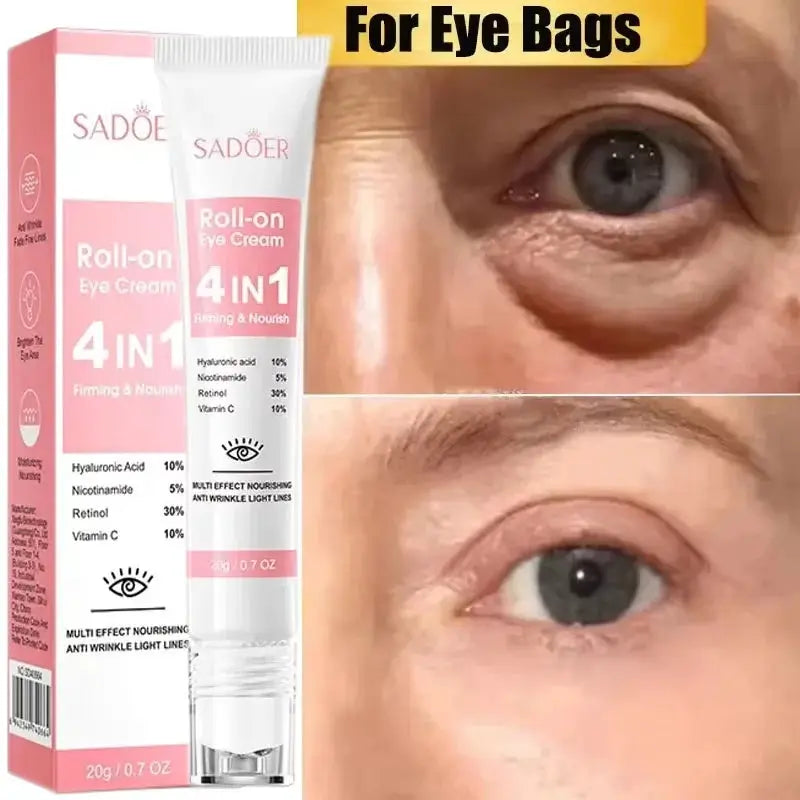 Instant Eye Bag Remove Cream Retinol Anti-Wrinkle Firming Skin Fade Fine Lines Anti Dark Circle Puffiness Brighten Eye SkinCare by All Mart Bristol Ltd