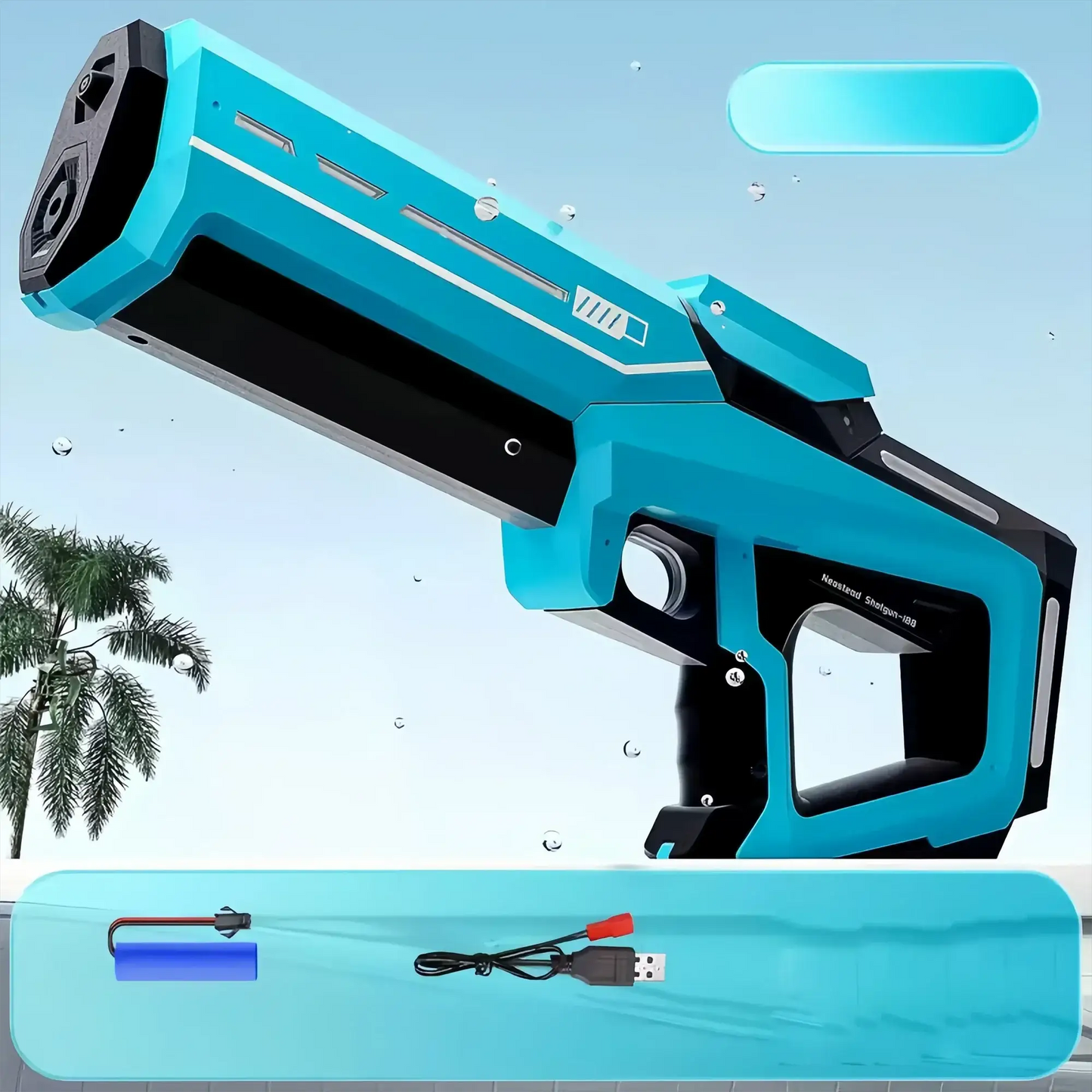 Electric Automatic Water Storage Gun Toys Portable Children Summer Beach Outdoor Fight Fantasy Spray Gun Toys Boy Kid Adult Game by All Mart Bristol Ltd