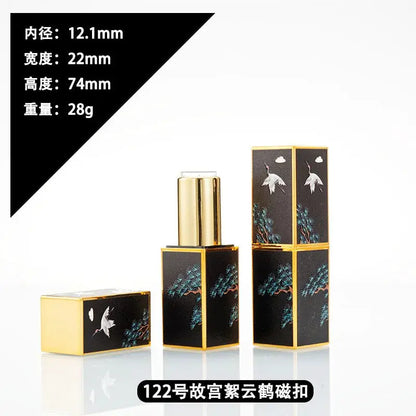 4g Lipstick Tube Cosmetic Jar Multi-patterned Square Shape Empty DIY Lip Balm Lipstick Tube Sinicism Makeup Container Portable by All Mart Bristol Ltd