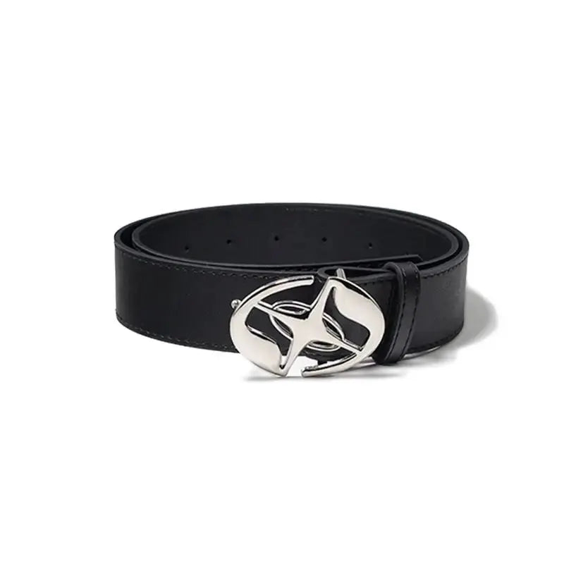 Fashion Metal Star Buckle Leather Belt for Woman Goth Punk Style Waist Belt Man Casual Style Waistband for Jeans Accessories by All Mart Bristol Ltd