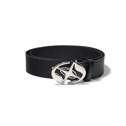 Fashion Metal Star Buckle Leather Belt for Woman Goth Punk Style Waist Belt Man Casual Style Waistband for Jeans Accessories by All Mart Bristol Ltd