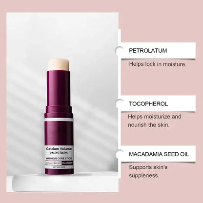 Calcium Volume Multi Balm Korean Skincare Stick,Face & Eye Cream,Collagen Deep Moisturizing Anti-Wrinkle,Suitable for Pre Makeup by All Mart Bristol Ltd
