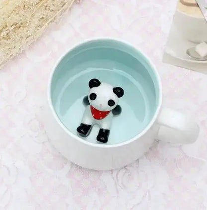 400ML Ceramic Mugs Creative Cute Cartoon Stereo Animal Milk Coffee Cups Couple Cups of Household Drinking Water Supplies by All Mart Bristol Ltd