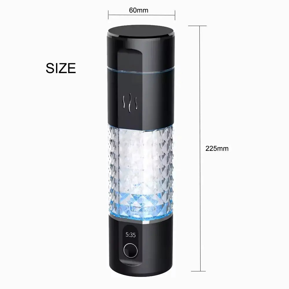 hydrogen water bottle 5000+ppb SPE/PEM hydroegn water flask rechargeable hydrogen water ionizer inhalation generator by All Mart Bristol Ltd