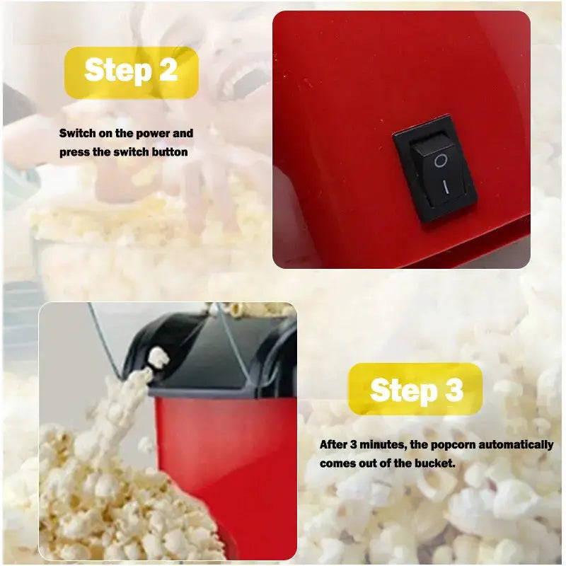 Popcorn Makers Mini Popcorn Machine Electric Household Appliance Machine Fully Automatic Popcorn Machine For Home Kitchen by All Mart Bristol Ltd